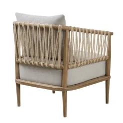 Curved Wood And Jute Rope Accent Chair-Kirkland's Home Sale