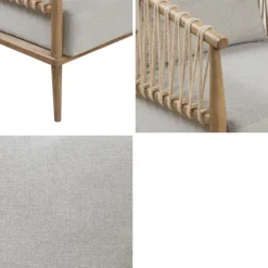 Curved Wood And Jute Rope Accent Chair-Kirkland's Home Sale