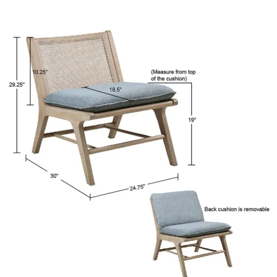 Cushion Ash Cane Back Accent Chair-Kirkland's Home Flash Sale