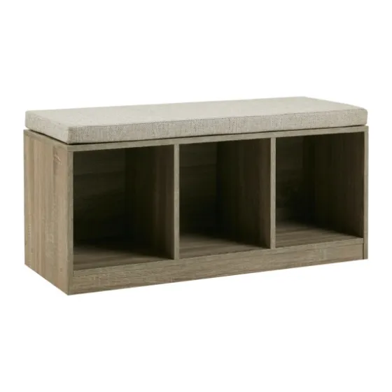 Cushioned Open Cubby Storage Bench-Kirkland's Home Best Sale