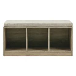 Cushioned Open Cubby Storage Bench-Kirkland's Home Best Sale