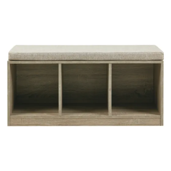 Cushioned Open Cubby Storage Bench-Kirkland's Home Best Sale