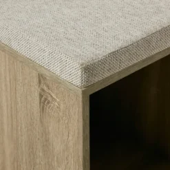 Cushioned Open Cubby Storage Bench-Kirkland's Home Best Sale