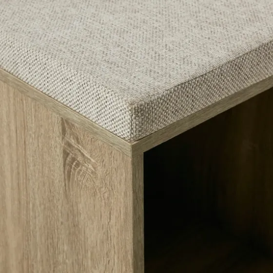 Cushioned Open Cubby Storage Bench-Kirkland's Home Best Sale