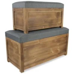 Cushioned Storage Benches, Set Of 2-Kirkland's Home Hot