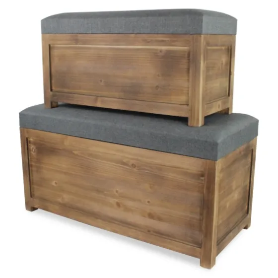 Cushioned Storage Benches, Set Of 2-Kirkland's Home Hot