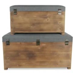Cushioned Storage Benches, Set Of 2-Kirkland's Home Hot