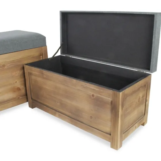 Cushioned Storage Benches, Set Of 2-Kirkland's Home Hot