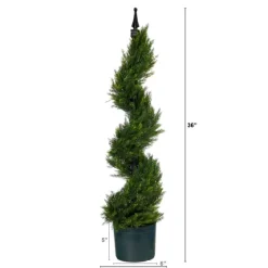 Cypress Spiral Metal Pole Topiary In Black Planter-Kirkland's Home Discount