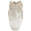 3D Floral Cream Ceramic Vase-Kirkland's Home Online