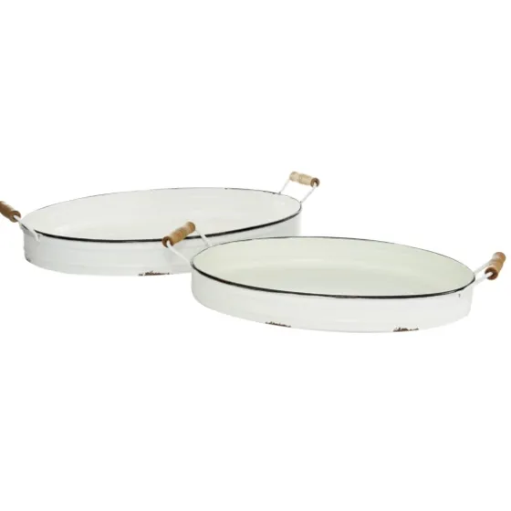 Daisy Farmhouse 2-Pc. Decorative Tray Set-Kirkland's Home Sale