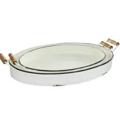 Daisy Farmhouse 2-Pc. Decorative Tray Set-Kirkland's Home Sale