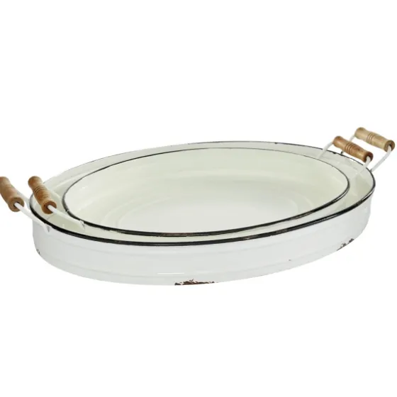Daisy Farmhouse 2-Pc. Decorative Tray Set-Kirkland's Home Sale