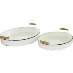 Daisy Farmhouse 2-Pc. Decorative Tray Set-Kirkland's Home Sale