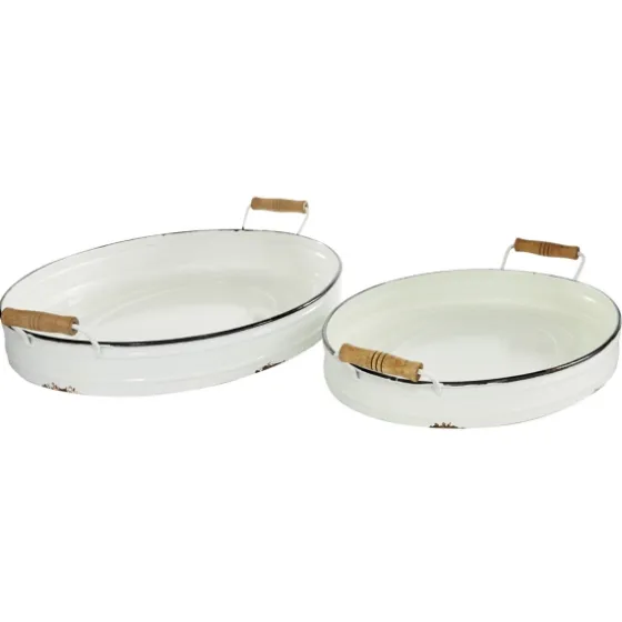 Daisy Farmhouse 2-Pc. Decorative Tray Set-Kirkland's Home Sale