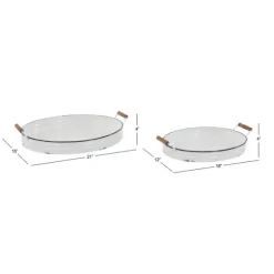Daisy Farmhouse 2-Pc. Decorative Tray Set-Kirkland's Home Sale