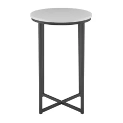 Daisy Faux Marble X Base Accent Table-Kirkland's Home Flash Sale