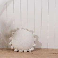 Daisy Soft Poms Round Throw Pillow-Kirkland's Home Shop