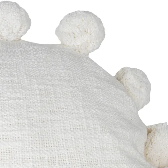 Daisy Soft Poms Round Throw Pillow-Kirkland's Home Shop