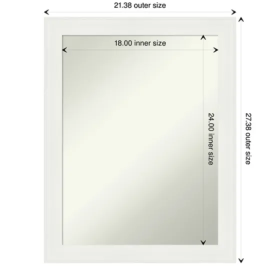 Daisy White Modern Decorative Framed Mirror-Kirkland's Home Flash Sale