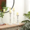 Daisy White Rustic 3-Pc. Candle Holder Set-Kirkland's Home Outlet