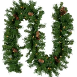 Dakota Pinecone Clear Led Lit Garland, 108 In.-Kirkland's Home Online