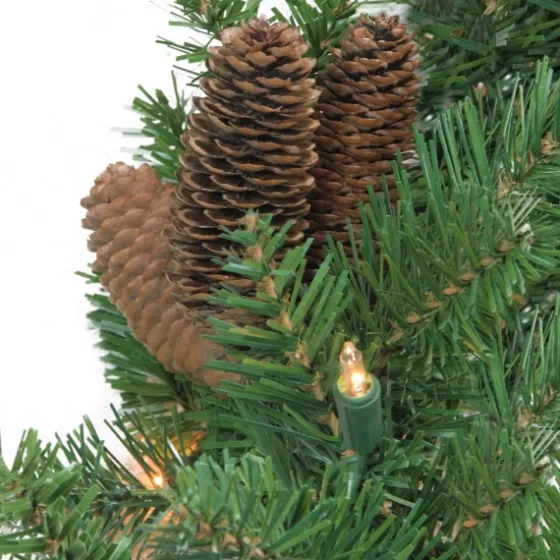 Dakota Pinecone Clear Led Lit Garland, 108 In.-Kirkland's Home Online