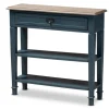 Daphne Blue Bayur Wood Two-Shelf Console Table-Kirkland's Home Hot