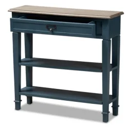 Daphne Blue Bayur Wood Two-Shelf Console Table-Kirkland's Home Hot