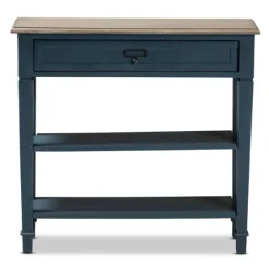 Daphne Blue Bayur Wood Two-Shelf Console Table-Kirkland's Home Hot