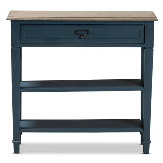 Daphne Blue Bayur Wood Two-Shelf Console Table-Kirkland's Home Hot
