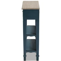 Daphne Blue Bayur Wood Two-Shelf Console Table-Kirkland's Home Hot