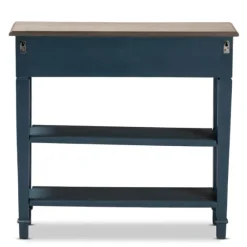 Daphne Blue Bayur Wood Two-Shelf Console Table-Kirkland's Home Hot
