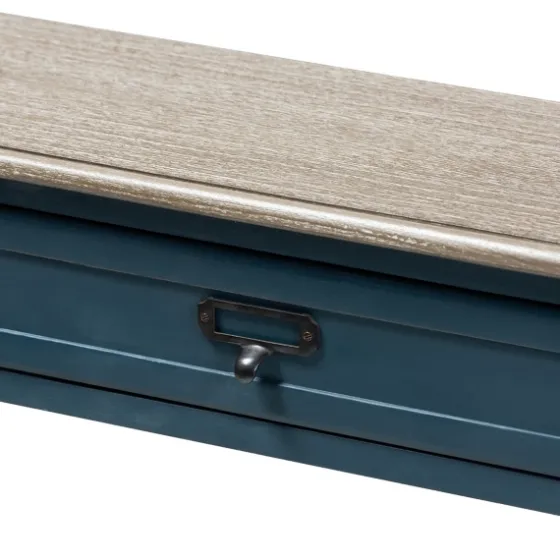 Daphne Blue Bayur Wood Two-Shelf Console Table-Kirkland's Home Hot