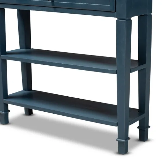 Daphne Blue Bayur Wood Two-Shelf Console Table-Kirkland's Home Hot