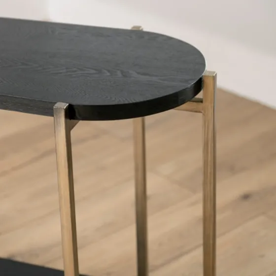 Darcy Black Oval Console Table-Kirkland's Home Flash Sale