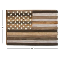 Dark American Flag Wooden Wall Sculpture-Kirkland's Home Best Sale