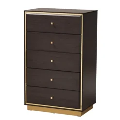 Dark And Gold Wood 3-Pc. Dresser Set-Kirkland's Home Store