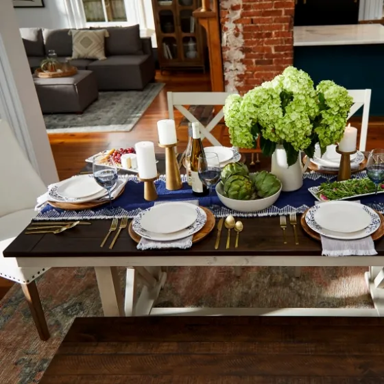 Dark Brown And Ivory Jackson Dining Table-Kirkland's Home Cheap