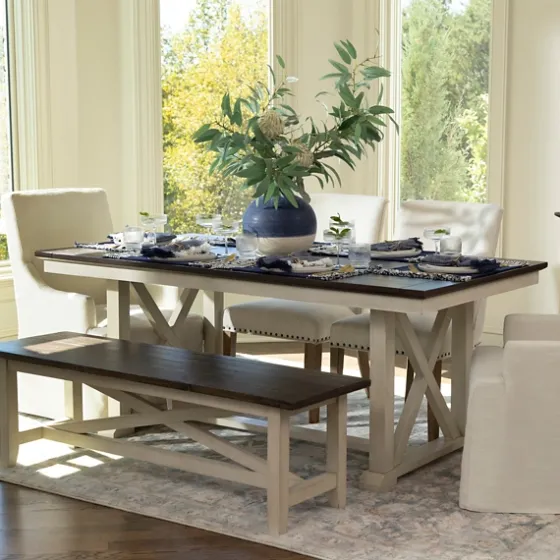 Dark Brown And Ivory Jackson Dining Table-Kirkland's Home Cheap