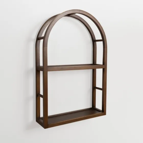 Dark Brown Wood Arched Wall Shelf-Kirkland's Home Clearance