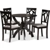 Dark Brown Wood Tripod Table 5-Pc. Dining Set-Kirkland's Home Store