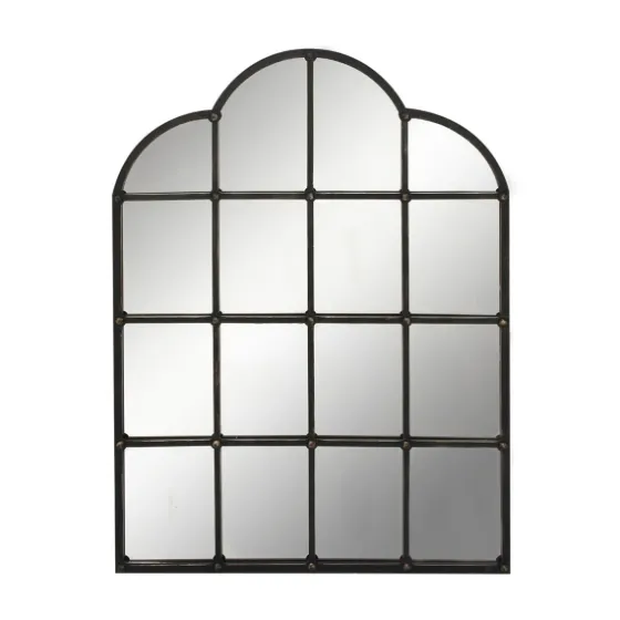 Dark Crown Frame Windowpane Mirror-Kirkland's Home Store