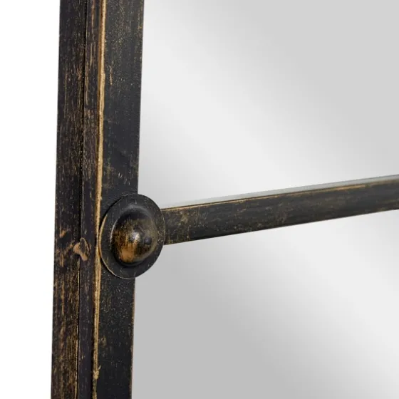 Dark Crown Frame Windowpane Mirror-Kirkland's Home Store