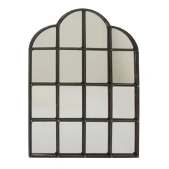 Dark Crown Frame Windowpane Mirror-Kirkland's Home Store