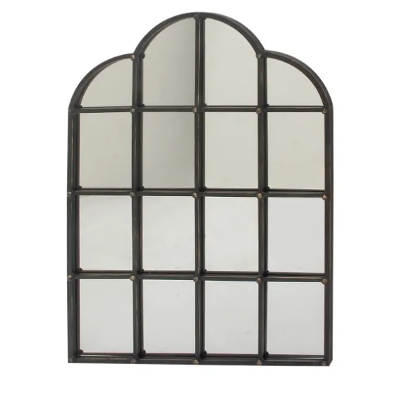 Dark Crown Frame Windowpane Mirror-Kirkland's Home Store