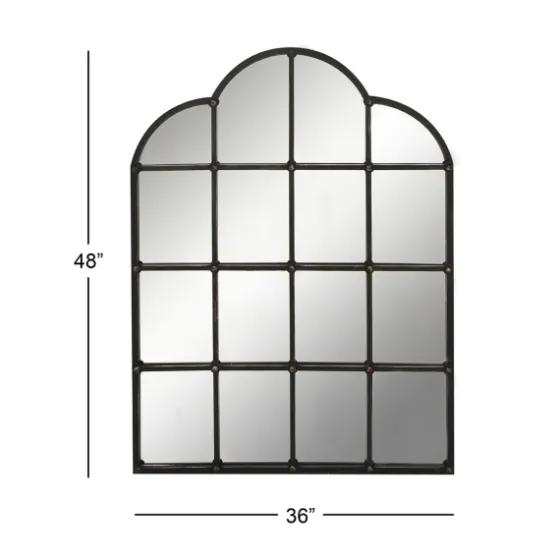 Dark Crown Frame Windowpane Mirror-Kirkland's Home Store
