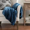 Dark Denim Heavenly Plush Bubble Throw-Kirkland's Home Sale