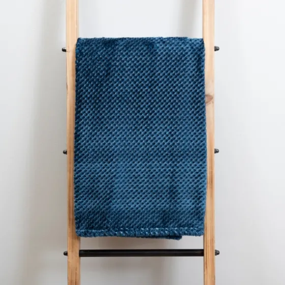 Dark Denim Heavenly Plush Bubble Throw-Kirkland's Home Sale