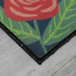 Dark Floral Welcome Rubber Doormat-Kirkland's Home Best